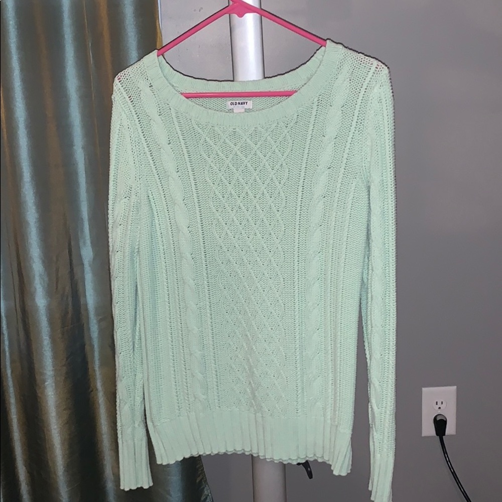 Cute mint sweater!